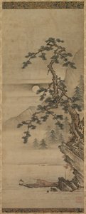 Playing Flute in Moonlight