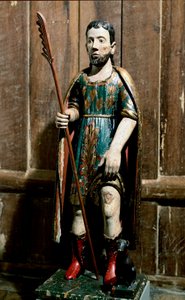 Saint Roch carrying the bubon of plague on his leg by Unknown artist