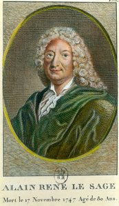 Portrait of Alain Rene Lesage by Unknown artist