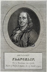 Portrait of Benjamin Franklin, American politician and physicist (1706-1790) by Unknown artist