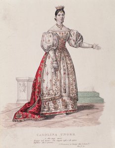 Portrait of Caroline Ungher (Unger) performing in I Normanni a Parigi by Unknown artist