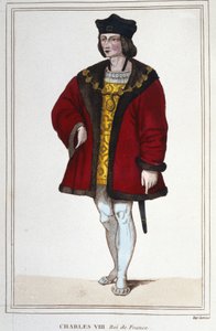 Portrait of Charles VIII (1470 - 1498), King of France (engraving from 1830) by Unknown artist