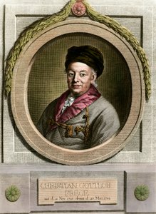 Portrait of Christian Frege (1715-1781) German mathematician and philosopher