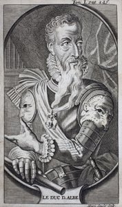 Portrait of Ferdinand Alvare de Toledo, Third Duke of Alba. Engraving to illustrate History of the Netherlands by Unknown artist