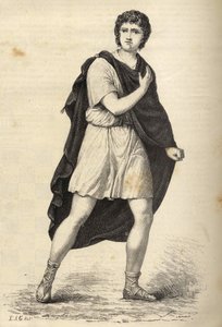 Portrait of Francois-Joseph Talma (1763-1826), French Actor. Engraving of the 19th Century by Unknown artist