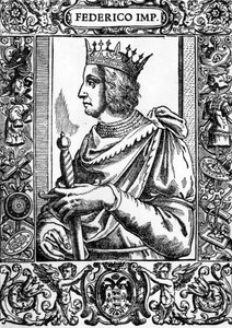 Portrait of Frederic II (1194-1250), German Emperor.