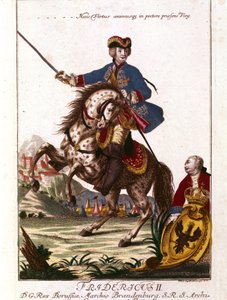 Portrait of Frederick II of Prussia (Frederick the Great), 18th Century Engraving by Unknown artist