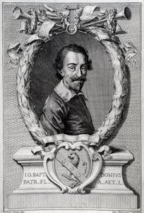 Portrait of Giovanni Battista Doni (1596-1647) Italian musicologist Engraving from frontispiece of 