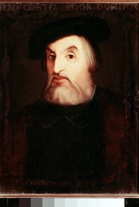Portrait of Hernan Cortes, Spanish conquistador of Mexico