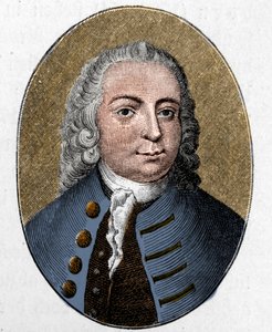 Portrait of Johann Christian Gunther. German poet. Engraving.