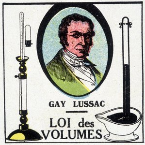 Portrait of Louis-Joseph Gay-Lussac (1778-1818), French physicist and chemist, represented with the law of volumes by Unknown artist