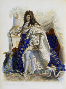 Portrait of Louis XIV (1638-1715) - in "Le Plutarque francais", by Mennechet by Unknown artist