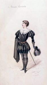 Portrait of Lucio, Tenor in Lucia di Lammermoor, Opera by Gaetano Donizetti by Unknown artist
