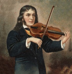Portrait of Nicolo Paganini, Italian violinist by Unknown artist