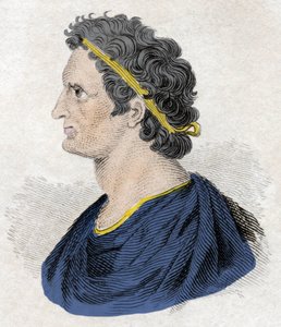 Portrait of Pharaoh Ptolemy II Philadelphus (ca. 309-246 BC) (19th century engraving)