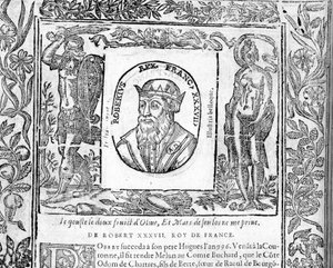 Portrait of Robert Le Pieux, King of France from 996 to 1031