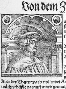 Portrait of Ulrich Zwingli (1484 - 1531), Swiss religious reformer. by Unknown artist