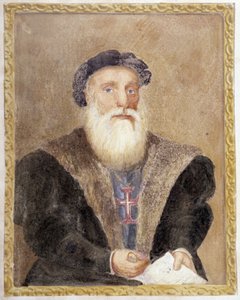 Portrait of Vasco de Gama - in The Life of Prince Henri of Portugal Surnamed the Navigator by Richard Henri Major by Unknown artist