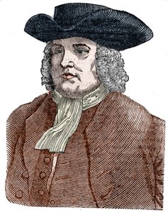 Portrait of William Penn (1644-1718) Founder of Pennsylvania. English religious reformer and columnist.