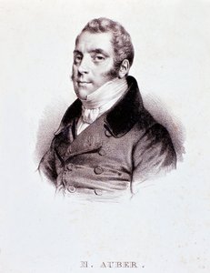 Portrait of English composer Daniel Francois Esprit Auber. Engraving. 19th century. Milan, Biblioteca del Conservatorio by Unknown artist