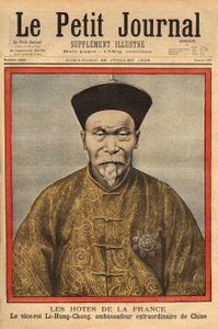 Portrait of the Vice King of Petchili, Li Hung Chung, Extraordinary Chinese Ambassador to France, on an official visit in 1896. Engraving in 
