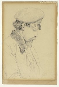 Profile Portrait of a Man Wearing a Cap