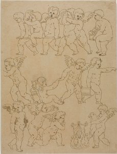 Putti Performing Tasks by Unknown artist