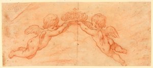 Putti with Crown by Unknown artist