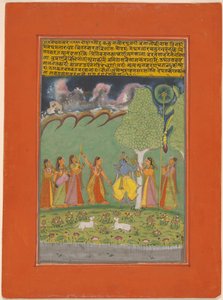 Rag Megh Malar, page from a Garland of Musical Ragas (Ragamala) Set by Unknown artist