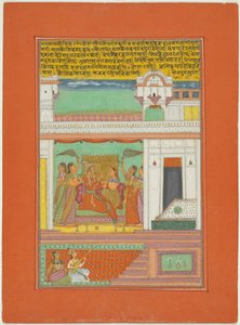 Raga Malkaushika, Page from a Jaipur Ragamala Set by Unknown artist