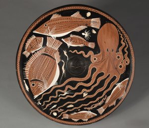 Red-Figure Fish Plate: Octopi, Mullet, Bream, Shellfish by Unknown artist