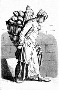 Representation of a baker. 18th century engraving by Unknown artist