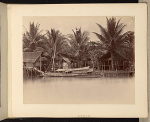 River Dwellings and Boats by Unknown artist