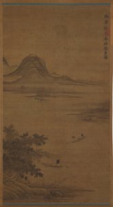 River Landscape: Fishermen in Boats by Unknown artist