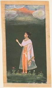 Royal Woman Holding a Flower by Unknown artist