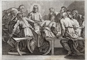 Royaumont Bible, New Testament: The Last Supper (illustration from 1811)