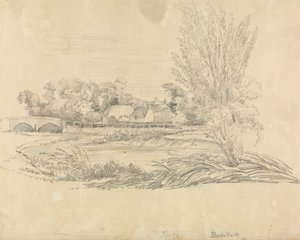 Rural Landscape with Bridge and Cottages