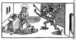 Saint Anthony the Great tempted by the demon by Unknown artist