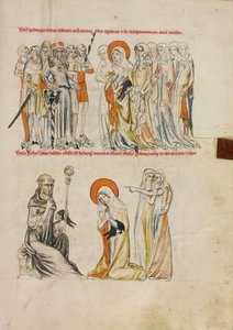 Saint Hedwig Receiving Shoes Miraculously; Abbot Gunther of Leubus Presenting Shoes to Saint Hedwig by Unknown artist