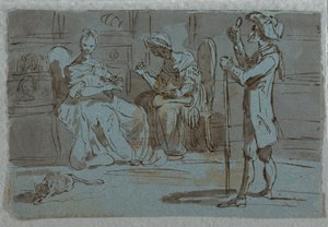 Satirical Print: The Suitor by Unknown artist