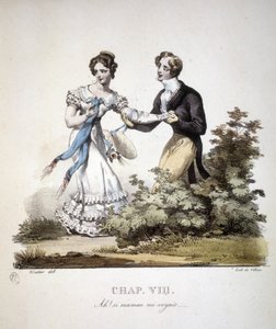 Scene of Courteous Love Between Two Young Men. c. 1820