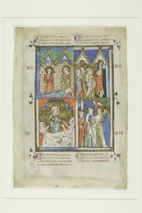 Scenes from the Miracles of St. Peter, from a Bible Historiale or Pictorial New Testament by Unknown artist