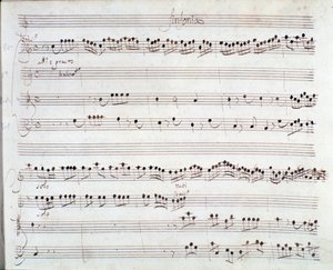 Sheet Music Page for The Coronation of Darius by Giuseppe Aldrovandini
