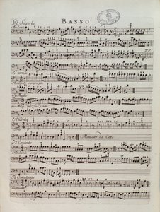 Sheet music page of the Periodic Symphony by Karl Ditters von Dittersdorf