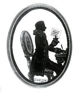 Silhouette of the composer Wolfgang Amadeus Mozart