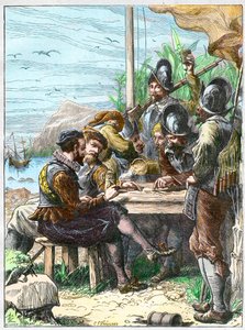 Sir Walter Raleigh at Trinidad, Getting Information from the Spanish Soldiers Regarding Guiana, 1595