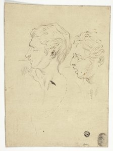 Sketch of Two Men Turning Left