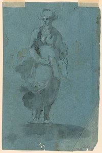 Sketches A) Sibyl (?); B) St. John preaching by Unknown artist