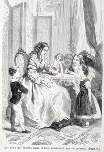 Sophie and the broken doll - in The misfortunes of Sophie by the Countess of Ségur, Hachette by Unknown artist