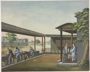 Spinning Cloth, Preparing Tea Leaves, Preparing Silk